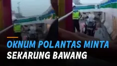 Sebuah video menunjukkan rekaman seorang pengemudi mobil pick up ditilang di jalan.
