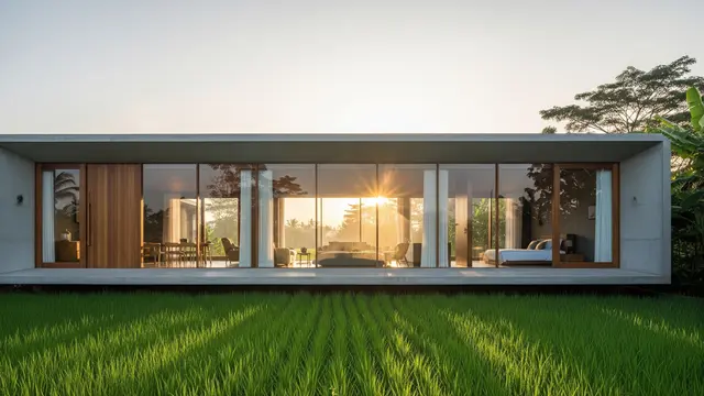 10 Model Rumah Minimalis Pinggir Sawah dengan View Sunrise Langsung dari Kamar