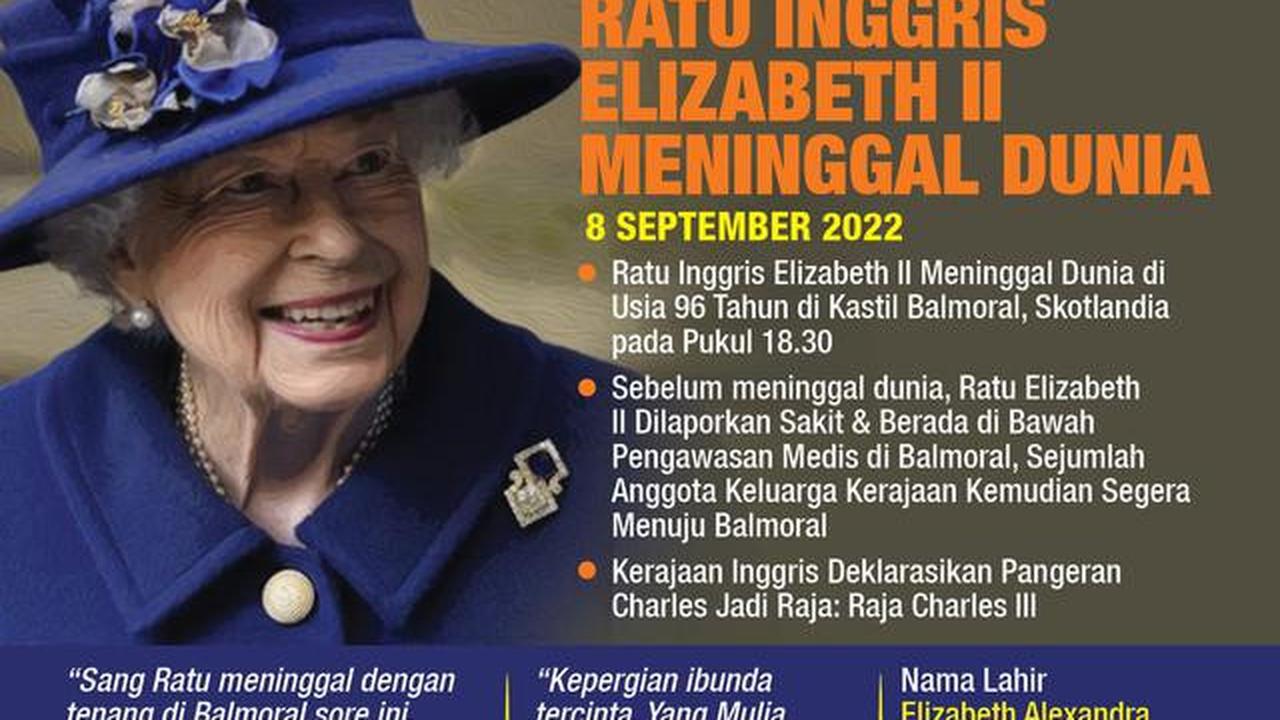 Infografis Ratu Inggris Elizabeth II Meninggal Dunia. (Liputan6.com/Trieyasni)
