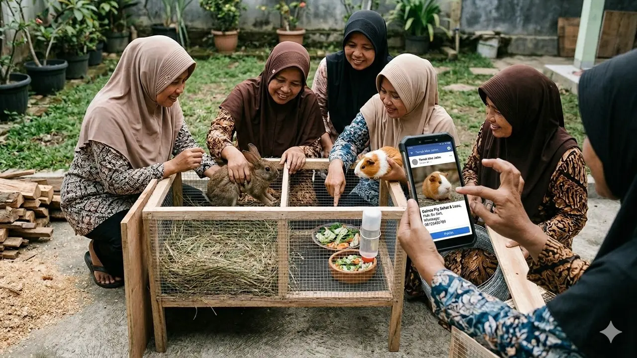 Cara Memulai Ternak Hewan Mini untuk Ibu PKK (Foto: Gemini AI)