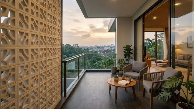 Ide Roster untuk Balkon Rumah/AI Generated
