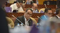 Menteri Perhubungan Budi Karya Sumadi dalam rapat kerja dengan Komisi V DPR RI, Rabu (18/1/2023). (Dok Kemenhub)