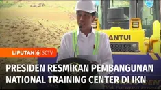Presiden Joko Widodo meletakkan batu pertama pusat pelatihan sepak bola nasional atau National Training Center di Ibu Kota Nusantara, IKN, Kalimantan Timur, Jumat pagi. Jokowi yakin dengan adanya training centre tersebut, timnas sepak bola Indonesia ...