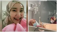 Fatin Shidqia sempat dipasang alat bantu pernapasan saat perawatan Covid-19. (Sumber: Instagram/@dyfa.loverss/@fatinshidqia.gallery)