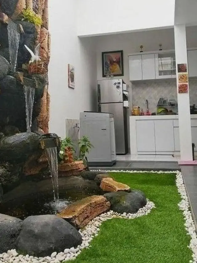 Kolam Ikan di Dapur Outdoor (Foto: SuryaTaman via Pinterest)