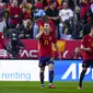 Pemain Spanyol merayakan gol ke gawang Norwegia di Kualifikasi Euro 2024 (AP)