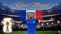 Ilustrasi Kylian Mbappe di Timnas Prancis. (Bola.com/AFP/Gemini)