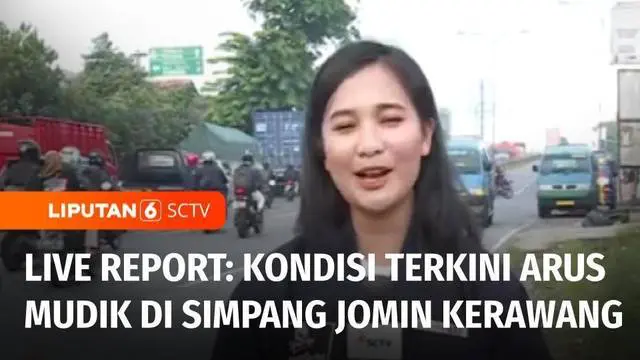 VIDEO: Live Report: Situasi Terkini Arus Mudik di Simpang Jomin, Karawang
