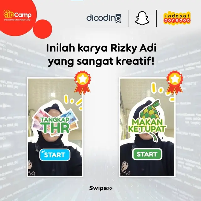 Lens Snapchat buatan Rizky Adi (Dok. Dicoding)