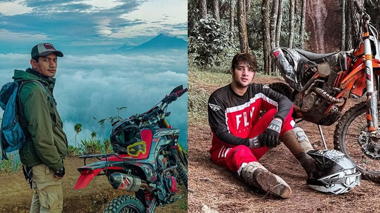 Bersimbah Lumpur, Ini 7 Gaya Artis Pria Saat Main Motocross
