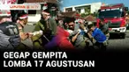 Lomba tarik tambang di Hari Kemerdekaan mungkin biasa, tapi bagaimana jika lomba tarik mobil damkar.