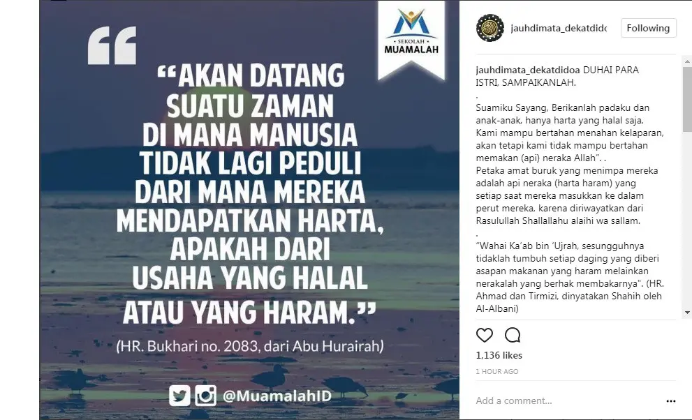 Caisar diingatkan istri tentang harta halal (Foto: Instagram)