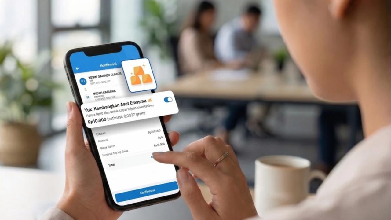 BRI Hadirkan Fitur 'Toggle' Nabung Emas Otomatis di BRImo, Transfer Sekaligus Berinvestasi Mulai dari Rp10 Ribu