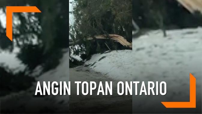 VIDEO: Angin Topan Terjang Ontario Selatan