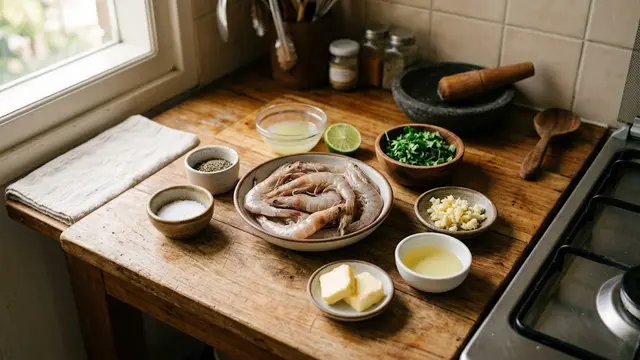 Bahan-Bahan Udang Saus Bawang Putih