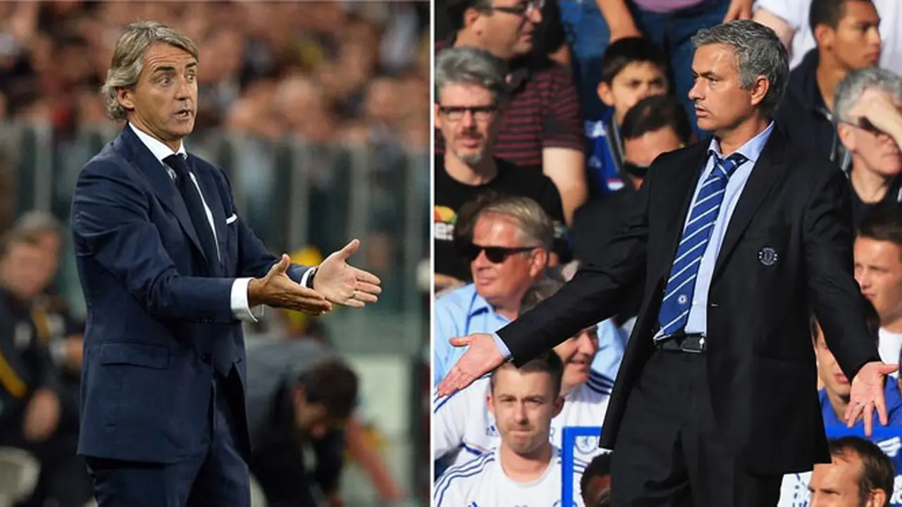 Roberto Mancini dan Jose Mourinho