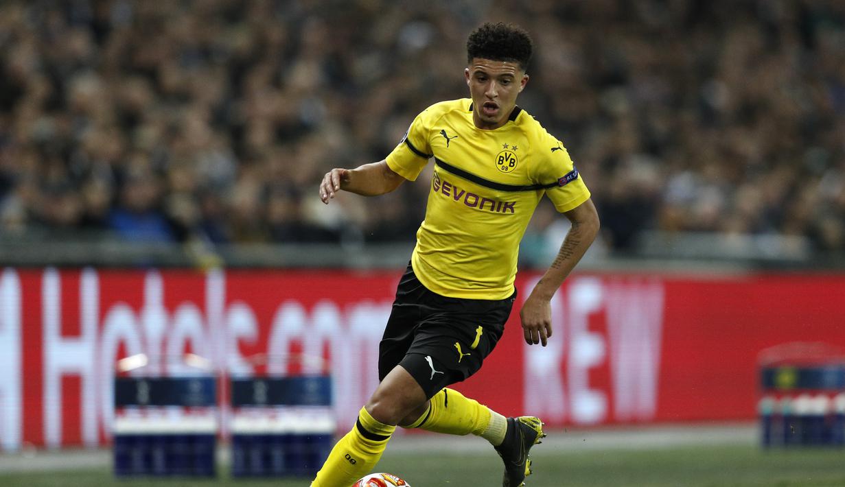 2. Jadon Sancho (Borussia Dortmund) - 72 Juta Pounds. (AFP/Adrian Dennis)