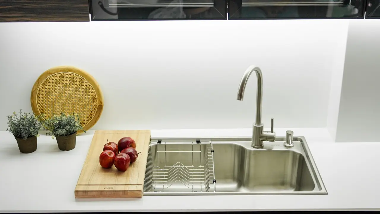 Fasilitas kitchen sink CGS menawarkan kualitas material yang unggul, tidak berpori, sehingga tidak memungkinkan untuk kotoran masuk dan meresap kedalam permukaan. (Liputan6.com)