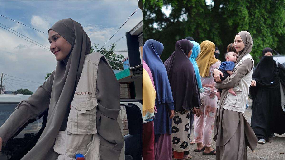 7 Aksi Zaskia Adya Mecca Bantu Korban Banjir Bekasi, Rela Naik Pick Up