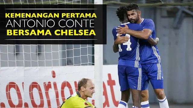 Antonio Conte manajer baru Chelsea meraih kemenangan perdananya dalam laga uji coba melawan klub Asutria, RZ Pellets WAC.
