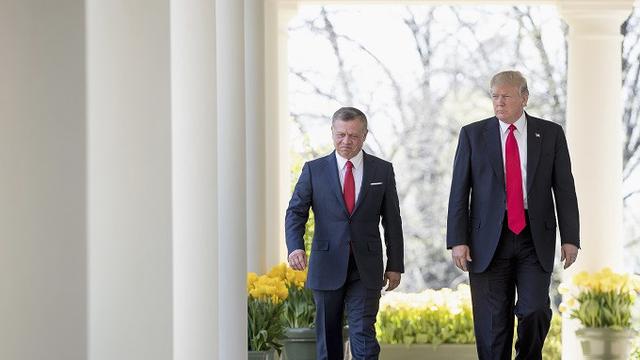 Raja Yordania Abdullah II dan Presiden Donald Trump