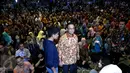 Suasana acara perpisahan mantan Mendikbud Anies Baswedan, Jakarta, Rabu (27/7). Anies Baswedan resmi menyerahkan kepemimpinan Kementerian Pendidikan dan Kebudayaan kepada Muhadjir Effendy . (Liputan6.com/Johan Tallo)