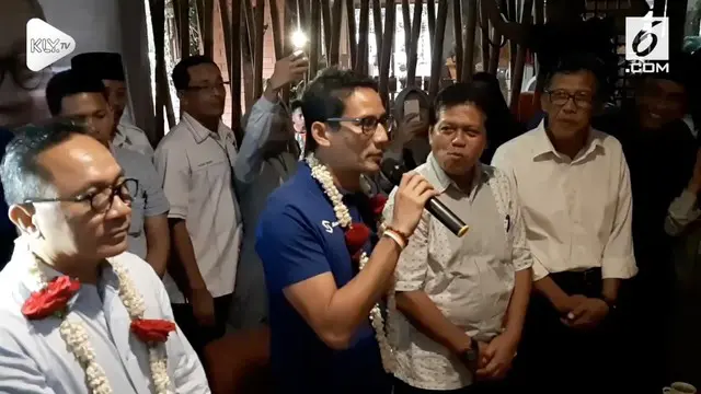 Cawapres RI Sandiaga Uno menyampaikan komentarnya terkait peristiwa penembakan Gedung DPR RI.