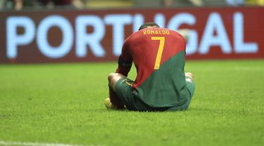 Foto: Dipaksa Main dan Tampil Bapuk Lawan Spanyol, Cristiano Ronaldo Gagal Bawa Portugal ke Semifinal UEFA Nations League