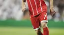 Di usia yang menua, ia mulai bermain pintar dengan bergerak secara efektif di sayap kiri Munchen. Selama berkostum The Bavarian, Ribery sudah meraih banyak titel bergengsi, salah satunya Liga Champions. (AFP/Gabriel Bouys)