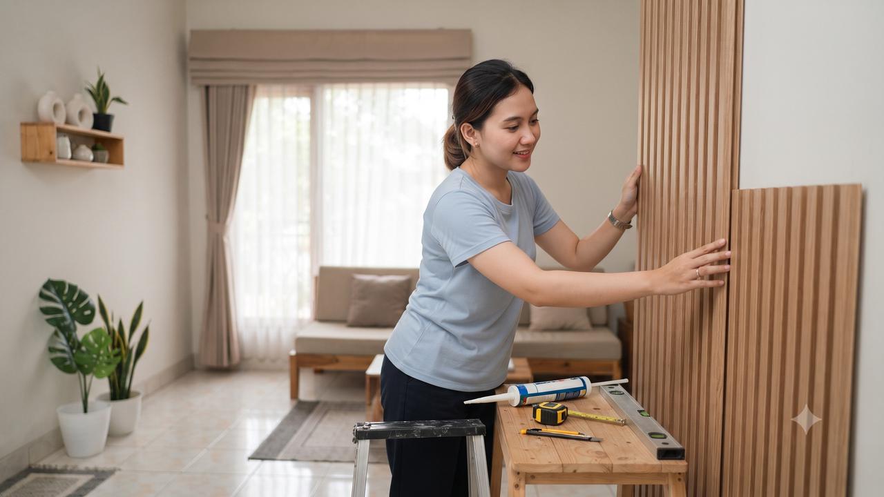 Cara Memasang Wall Panel PVC
