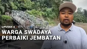 Warga Swadaya Perbaiki Jembatan