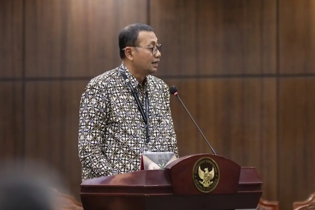 Wakil Rektor Bidang Sumber Daya Universitas Airlangga (UNAIR) Ardianto di Mahkamah Konstitusi (MK).