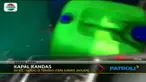 Kapal miring dan tia-tiba kandas di utara Perairan Pulau Karang Jamuang sejauh 25 mil dari Pelabuhan Gresik.