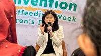Konsultan gizi anak RSIA Bunda Jakarta, dr. Klara Yuliarti, Sp.A(K)  dalam Bunda Parenting Convention Celebrating World Breastfeeding Week di Jakarta Pusat, Sabtu (2/8/2025). Foto: Liputan6.com/Ade Nasihudin.