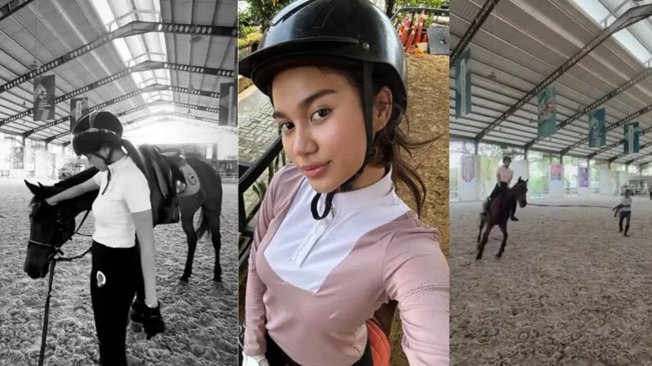 Potret Azizah Salsha Lakukan Olahraga Berkuda. (instagram/azizahsalsha_)
