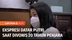 Terdakwa Putri Candrawathi dijatuhi hukuman 20 tahun penjara oleh Majelis Hakim PN Jakarta Selatan. Ekspresi wajah terdakwa tampak datar saat mendengar putusan Hakim. Sebaliknya, pengunjung sidang justru riuh menyambut vonis yang dijatuhkan Majelis H...