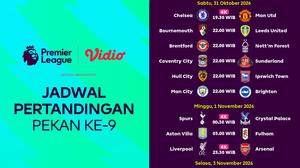 Premier League 2026/27 Pekan ke-9: Akhir Pekan Penuh Big Match dengan Tayangan 4K di Vidio