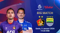 Live Streaming BRI Super League Pekan ke-16: Persik Kediri vs Persib Bandung, Tayang di Vidio