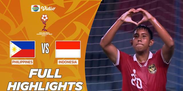 VIDEO: Highlights Piala AFF U-19 2022, Timnas Indonesia U-19 Lumat Filipina 5-1