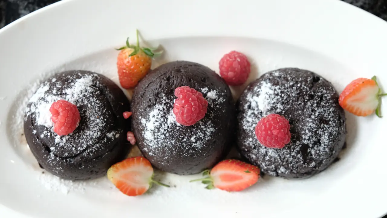 Chocolate Fondant with Vanilla Ice Cream