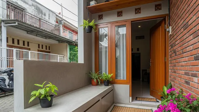 Teras dengan Bangku Built-in