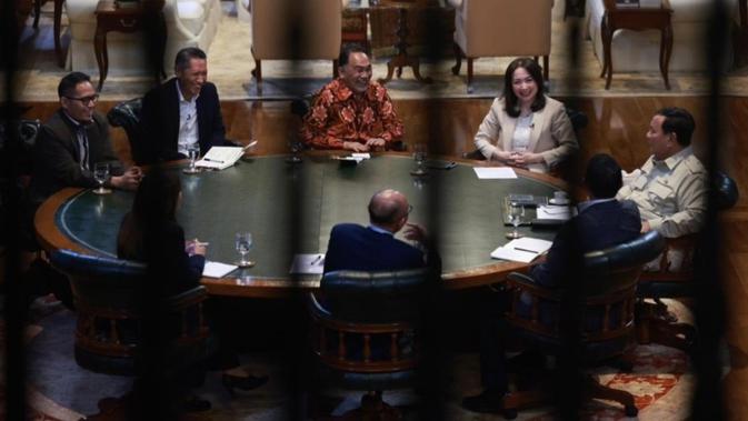 Prabowo Ajak Jurnalis dan Pakar Diskusi Bahas Geopolitik Global hingga Kebijakan Dalam Negeri