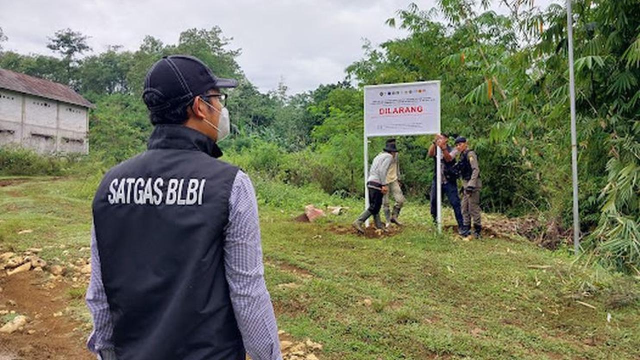 Satgas BLBI sita aset obligor Trijono Gondokusumo berupa sebidang tanah seluas 580.440 meter persegi di Desa Cibodas, Jonggol, Kabupaten Bogor. (Dok Satgas BLBI)