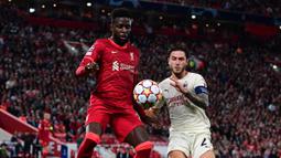 Naby Keita dibeli oleh Liverpool pada 2018 dari RB Leipzig seharga 60 juta euro. Meski banyak diganggu oleh cedera pada musim ini, gelandang asal Guinea tersebut masih mendapat kesempatan bermain yang cukup banyak dari Jurgen Klopp. (AFP/Paul Ellis)