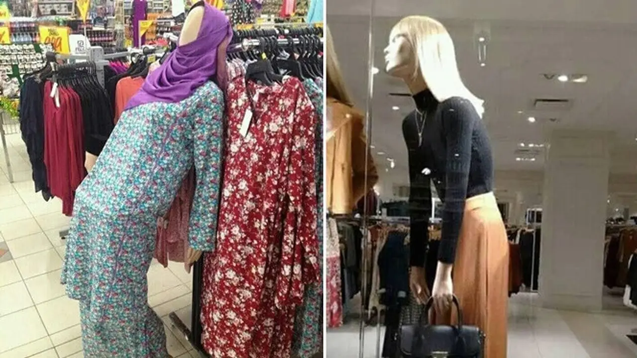 Potret 6 Manekin Terlihat Lelah Ini Kocak Banget, Bikin Ketawa