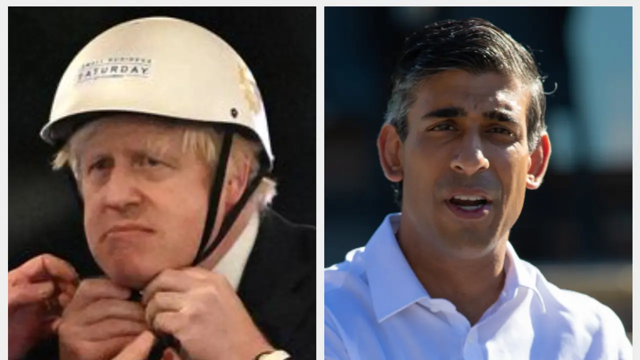 Mantan PM Inggris Boris Johnson dan Mantan Menteri Keuangan Inggris Rishi Sunak.