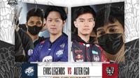 Pertarungan Evos Legends Vs Alter Ego akan menjadi laga akbar pada babak play-off MPL ID Season 9. (FOTO / IG MPL ID)