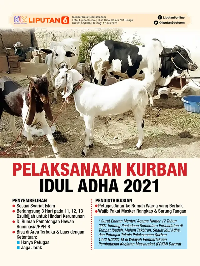 Infografis Aturan Hewan Kurban Idul Adha di Zona Covid-19