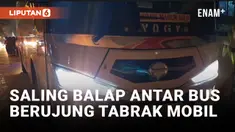 Balapan dengan Bus Lain dan Tabrak Mobil, Sopir di Ngawi Nyaris Diamuk Massa