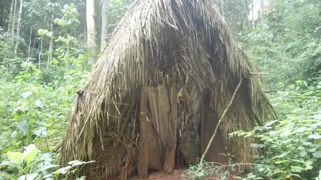 Gubuk tempat tinggal.